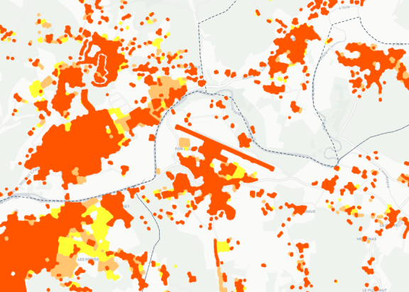 Cartographie des enveloppes urbaines 2001, 2008 et 2017